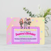 K-POP スター パーティー タイム 誕生日 招待状 (スタンド正面)