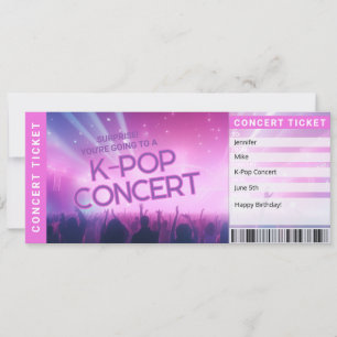 K-POP ファン サプライズ プレゼントコンサート チケット お披露目 カード