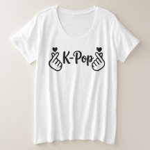K-Pop フィンガーハート ミニマリスト グラフィックTシャツ