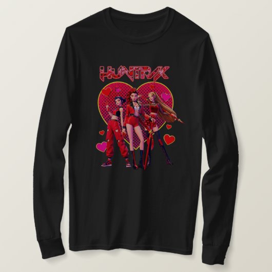 K-POP ロングTシャツ Tシャツ (デザイン正面)