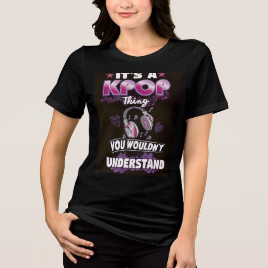 K-Pop 女性用 トライブレンドTシャツ (正面)