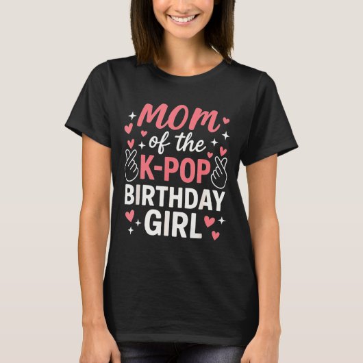 K-POP 誕生日おめでとう ガール 韓流 ファン ガールズ Tシャツ (正面)