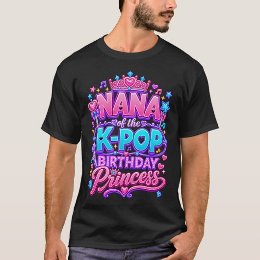 K-POP 誕生日のプリンセス ナナ 韓国音楽 L Tシャツ (正面)