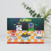 K-POP 誕生日招待状 ポストカード (スタンド正面)