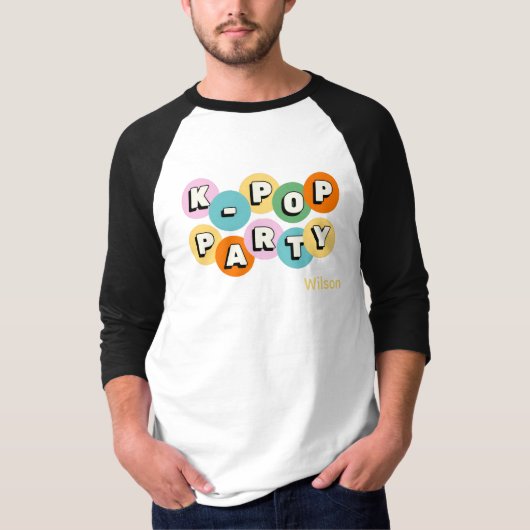 K-POP 韓流パーティー オーダーメイド 名入れ Tシャツ (正面)