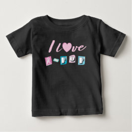 K-POP 韓流 音楽 ファン ブラックピンク ブルー ベビーTシャツ