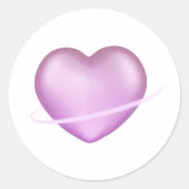 K-Pop 3D Heart ラウンドシール (正面)