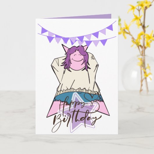 K-pop Birthday Card カード (黄色い花)