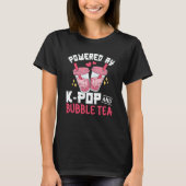 K Pop Bubble Tea Boba Korean Pink K Pop Music Tシャツ (正面)