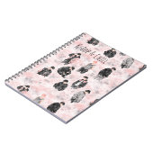 K-Pop & Chill Minimalist Silhouette Aesthetic ノートブック (左側)