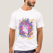 K-Pop Finger Heart Pop Art Design T-Shirt Tシャツ (正面)