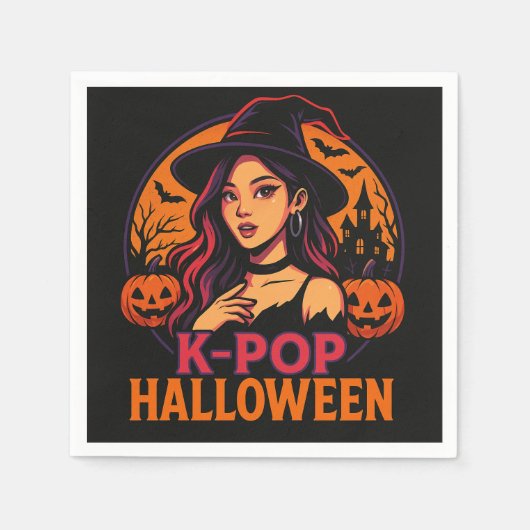 k-pop halloween napkins スタンダードカクテルナプキン (正面)