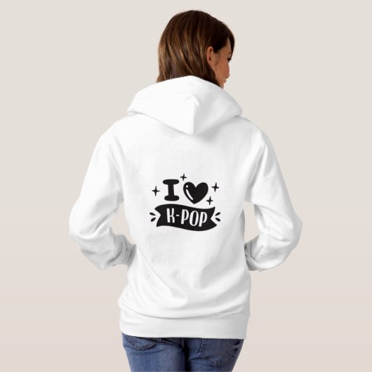 K-Pop/ I Heart K-Pop Sweat Shirt パーカ (裏面フル)
