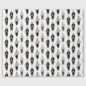 K-Pop Idols Silhouette Aesthetic Seamless Pattern  ラッピングペーパー (フラット)