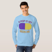 K-Pop Is My Medicine 長袖Tシャツ Tシャツ (正面フル)