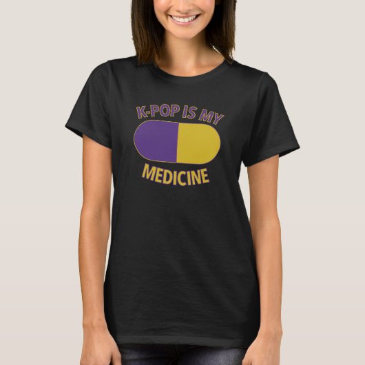 K-Pop Is My Medicine Ver 2 レディースTシャツ Tシャツ (正面)