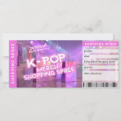 K-Pop Merch Shopping Spree Reveal Ticket Card 招待状 (正面)