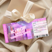 K-Pop Merch Shopping Spree Reveal Ticket Card 招待状