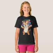 K-pop Music Tiger Dancing Tシャツ (正面フル)