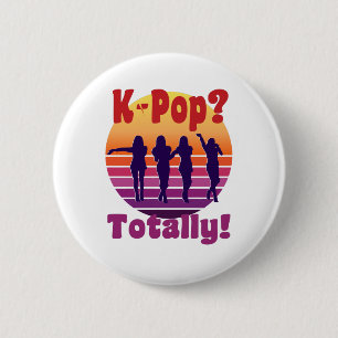 K-Pop? Totally! - Retro classic music 缶バッジ