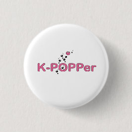 K-Popperのピンク 缶バッジ