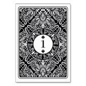 K Qのエースのスペードのトランプを結婚するテーブル数 テーブルナンバー (裏面)