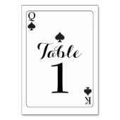 K Qのエースのスペードのトランプを結婚するテーブル数 テーブルナンバー (正面)