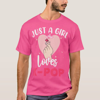 K-Tee K-Giftポップ・アートのを愛すポップ・アートのる女の子 Tシャツ