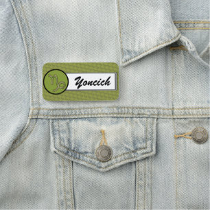 K Yoncichによる山羊座の(占星術の)十二宮図の記号の要素 名札