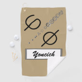 K Yoncichによる12桁のフィボナッチ配列 ゴルフタオル (インサイチュ)