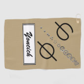 K Yoncichによる12桁のフィボナッチ配列 ゴルフタオル (横)