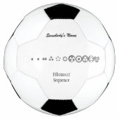 K Yoncichによる12桁のフィボナッチ配列 サッカーボール (正面)