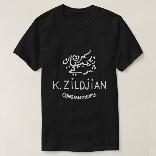 K. Zildjian Constantinople, White Logo Classic T-S Tシャツ (デザイン正面)