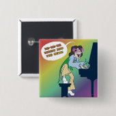 KaのKaのKa Kimmyおよびジェット機はボタンがかかります 缶バッジ (正面&裏面)