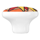 KA-POWおもしろいレトロ漫画ブックアーポップ・アートのト セラミックノブ (側面)