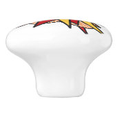 KA-POWおもしろいレトロ漫画ブックアーポップ・アートのト セラミックノブ (側面)