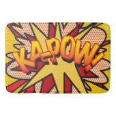 KA-POWおもしろいレトロ漫画ブックアーポップ・アートのト バスマット (正面)