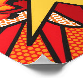 KA-POWおもしろいレトロ漫画ブックアーポップ・アートのト ポスター (角)