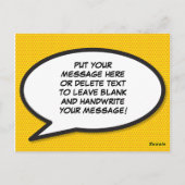 KA-POWおもしろいレトロ漫画ブックアーポップ・アートのト ポストカード (裏面)