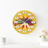 KA-POWおもしろいレトロ漫画ブックアーポップ・アートのト ラージ壁時計 (ホーム)