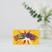 KA-POWおもしろいレトロ漫画 名刺 (スタンド正面)