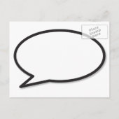 KA-POWメッセージ音声バブルおもしろいレトロ ポストカード (裏面)