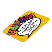 KA-POW日付おもしろいの保存モダン マグネット (左側)