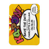 KA-POW日付の保存漫画ブックおもしろい モダン マグネット (縦)