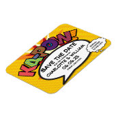 KA-POW日付の保存漫画ブックおもしろい モダン マグネット (左側)