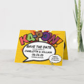 KA-POW日付を保存おもしろいレトロ漫画ブックアーポップ・アートのト 案内状 (正面)