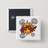 KA-POW! コミック風グラフィック 缶バッジ (正面&裏面)