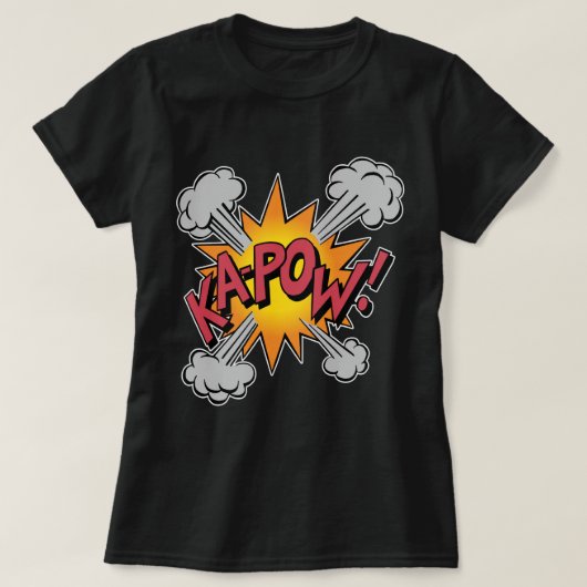 KA-POW! コミック風グラフィック Tシャツ (デザイン正面)