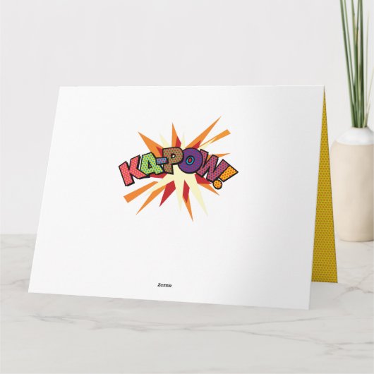 KA-POW! 日付を保存しよう レトロコミックブック ポップアート カード (裏面)