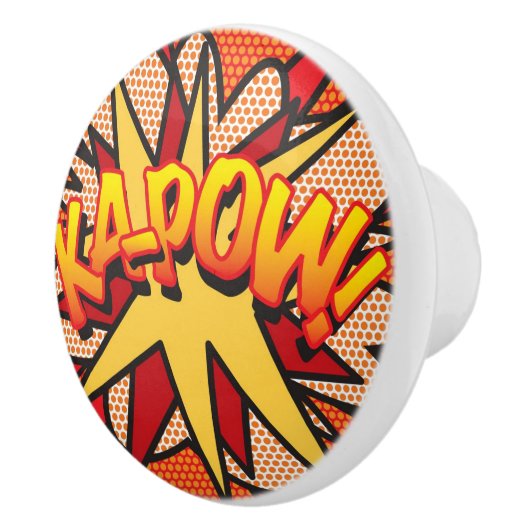 KA-POW 楽しいレトロ漫画ポップアート セラミックノブ (右)